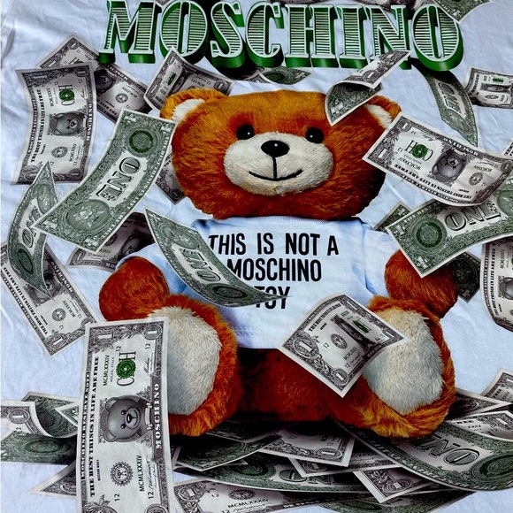 MOSCHiNO TEDDY LOVES CURRENCY TEE - Picture 3 of 4
